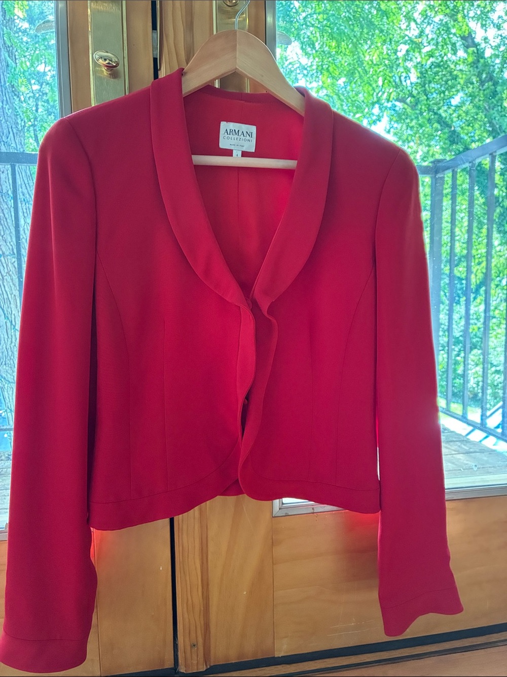 Armani Collezioni  Red Tailored Women's Jacket - true red, not pink or burgundy